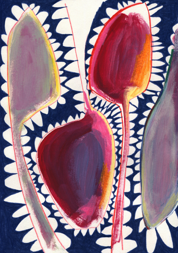 Vibrant Abstract Forms by Jenja Braun — canvas wall art