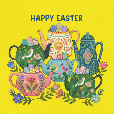 Happy Easter Teapots