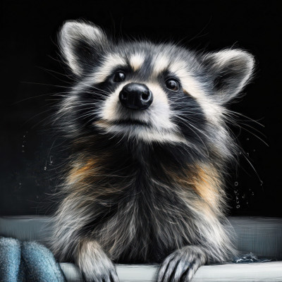 Raccoon Bath Time