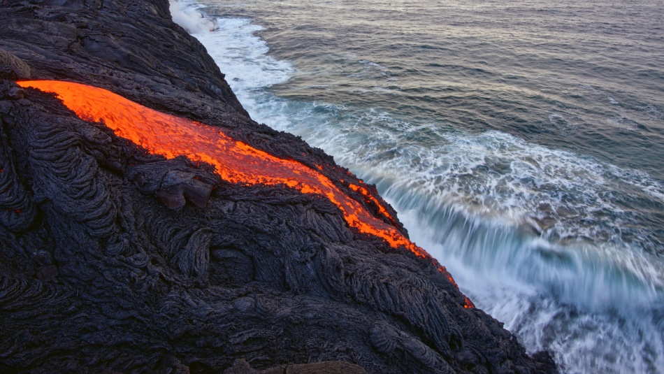 Lava Meets Ocean by Andrew J. Lee — canvas wall art