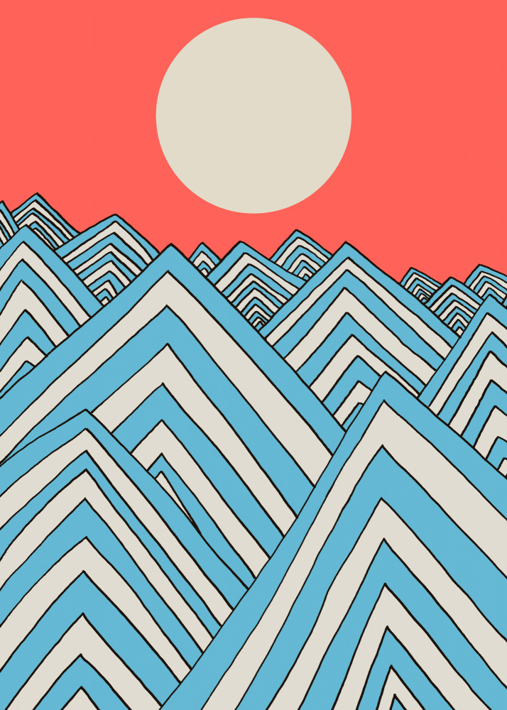 Abstract Mountain Sunrise by Stephen Wade — canvas wall art