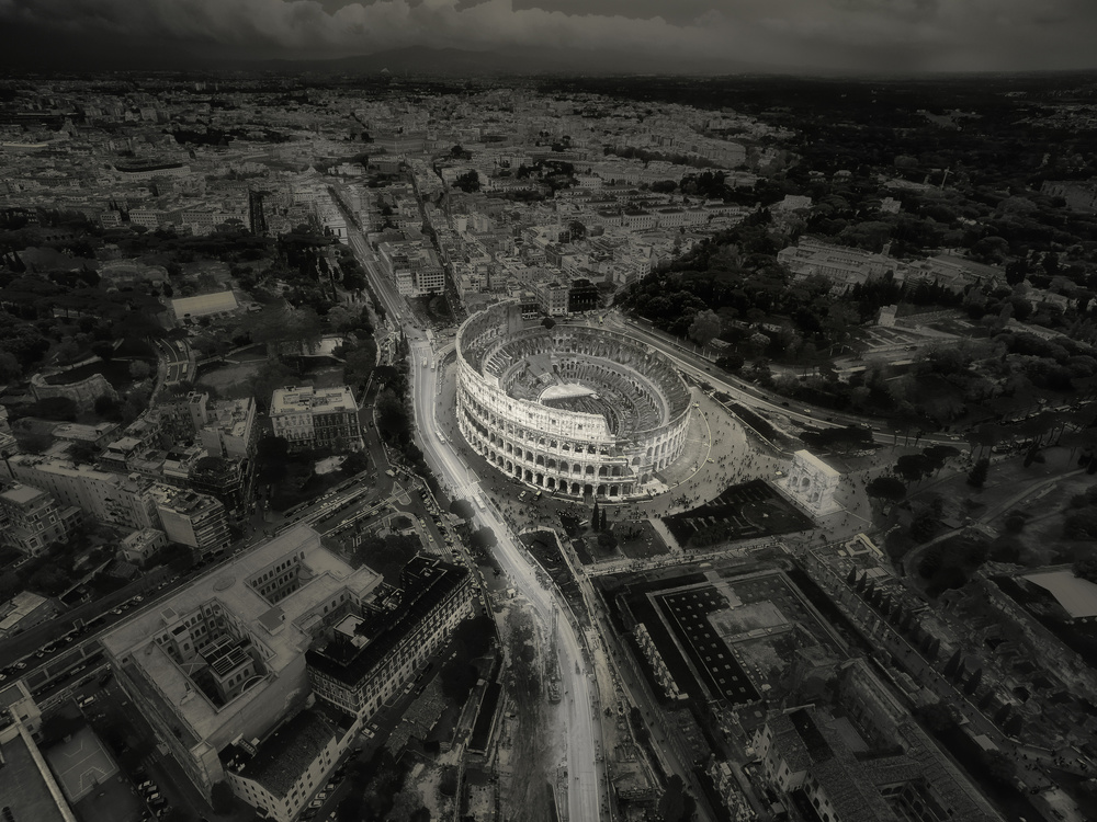 Dramatic Rome Colosseum by Stan Huang — canvas wall art