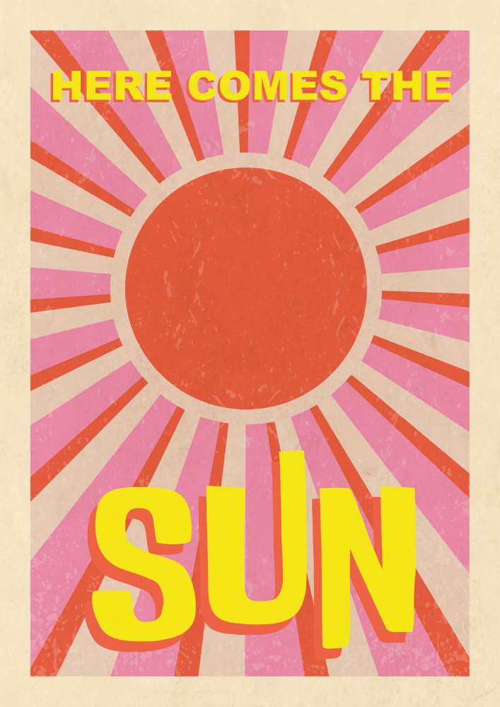 Here Comes The Sun Rays by WallChart Art Studio — canvas wall art
