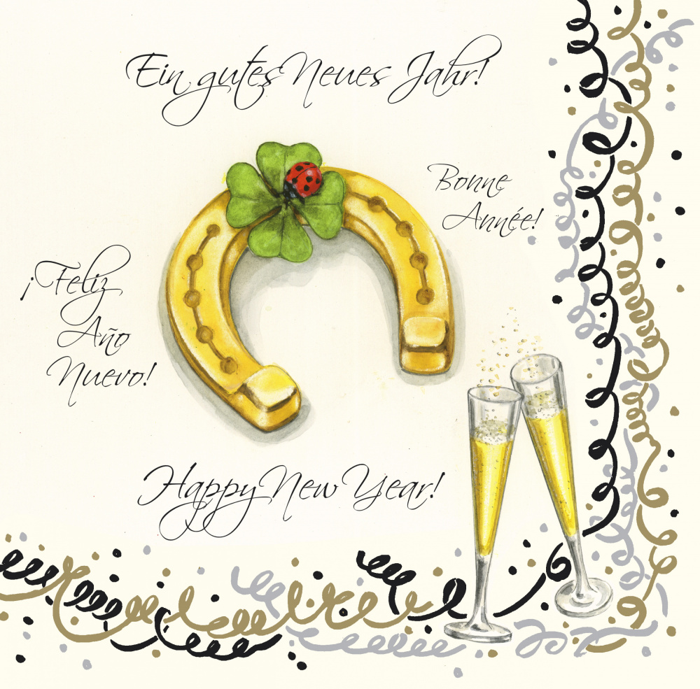 Lucky New Year Celebration by Renate Holzner — canvas wall art