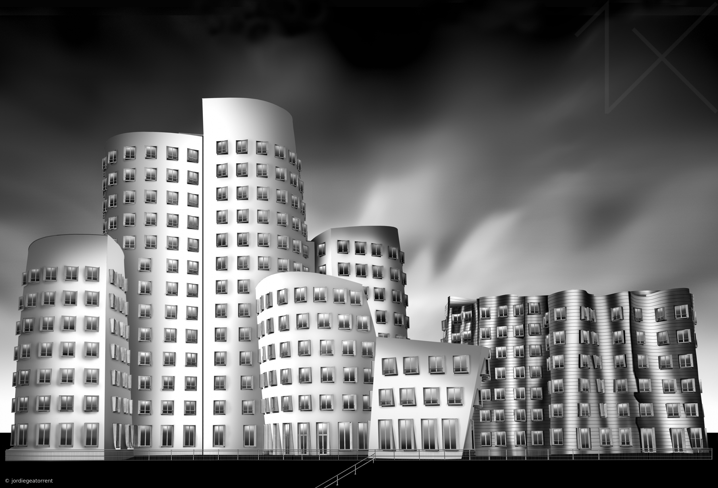 Der Neue Zollhof. Düsseldorf.