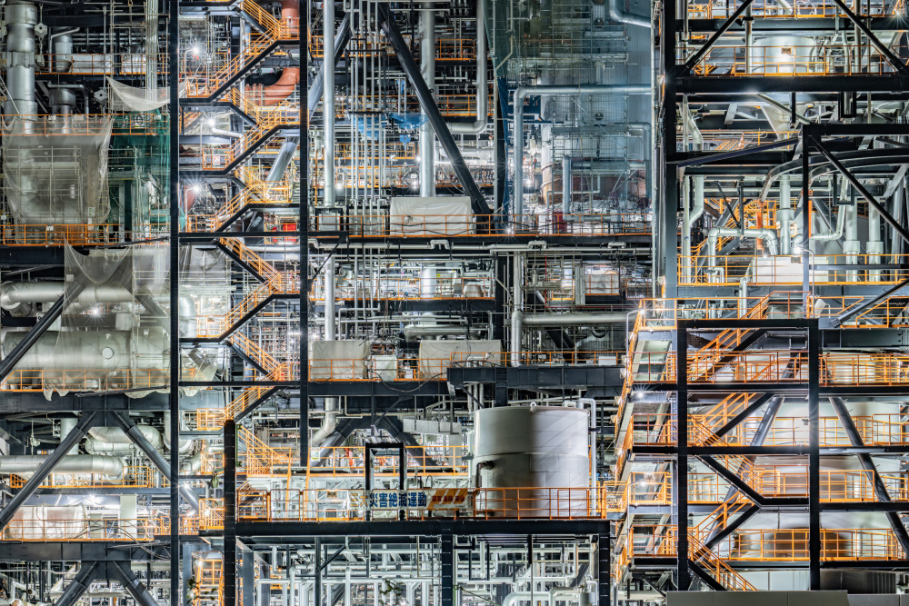 Industrial Night Glow by Kobayashi Tetsurou — canvas wall art