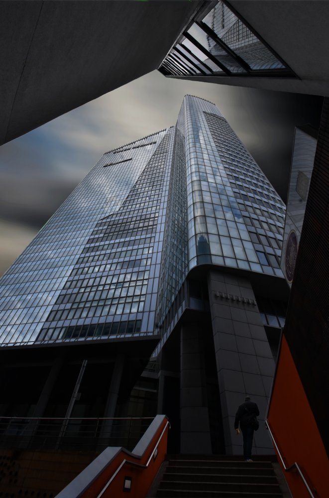 Upward City Perspective by Pierre Bacus — canvas wall art