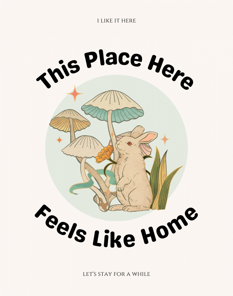 Cozy Woodland Rabbit by Nazma Khokhar — canvas wall art