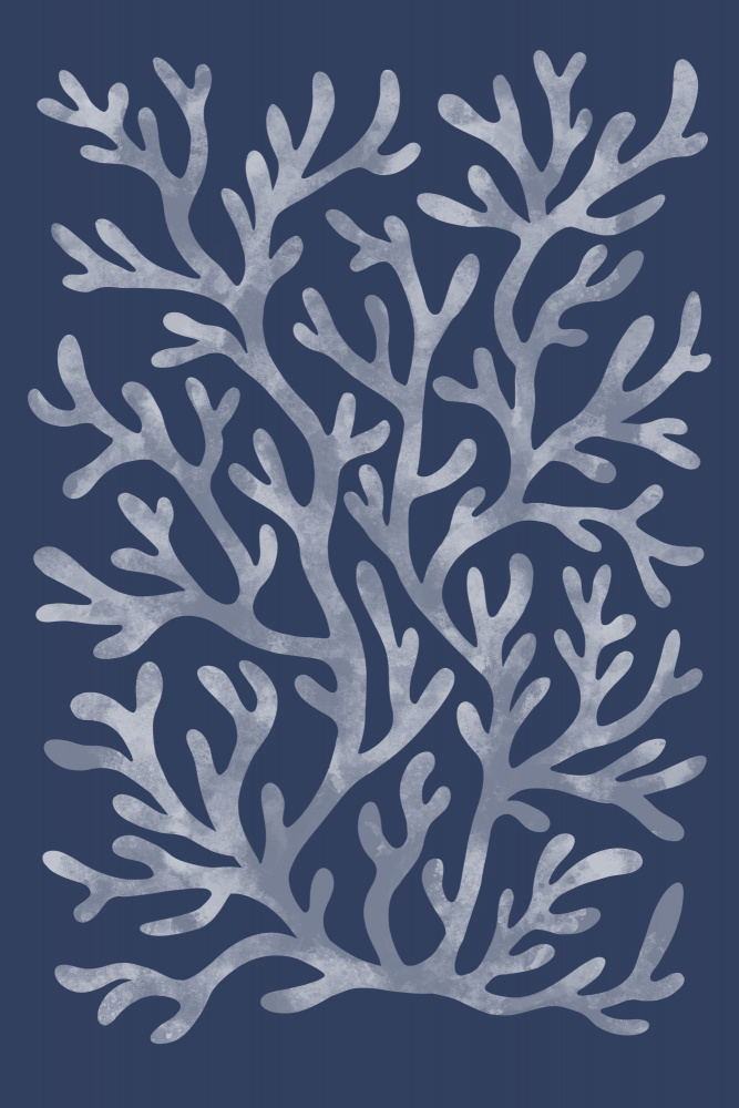 Blue Coral Branches by EMELIEmaria — canvas wall art