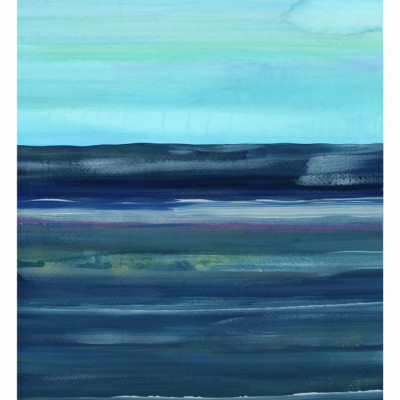 Deep Blue and Gold Abstract Seaview 3