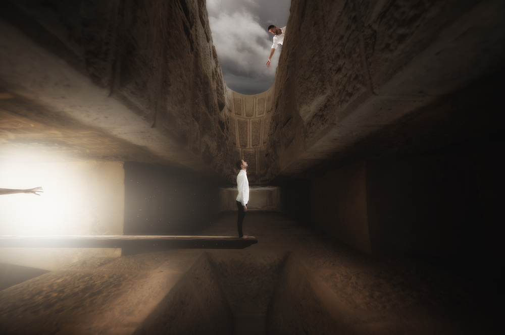 Reaching for Connection by Martin Marcisovsky — canvas wall art