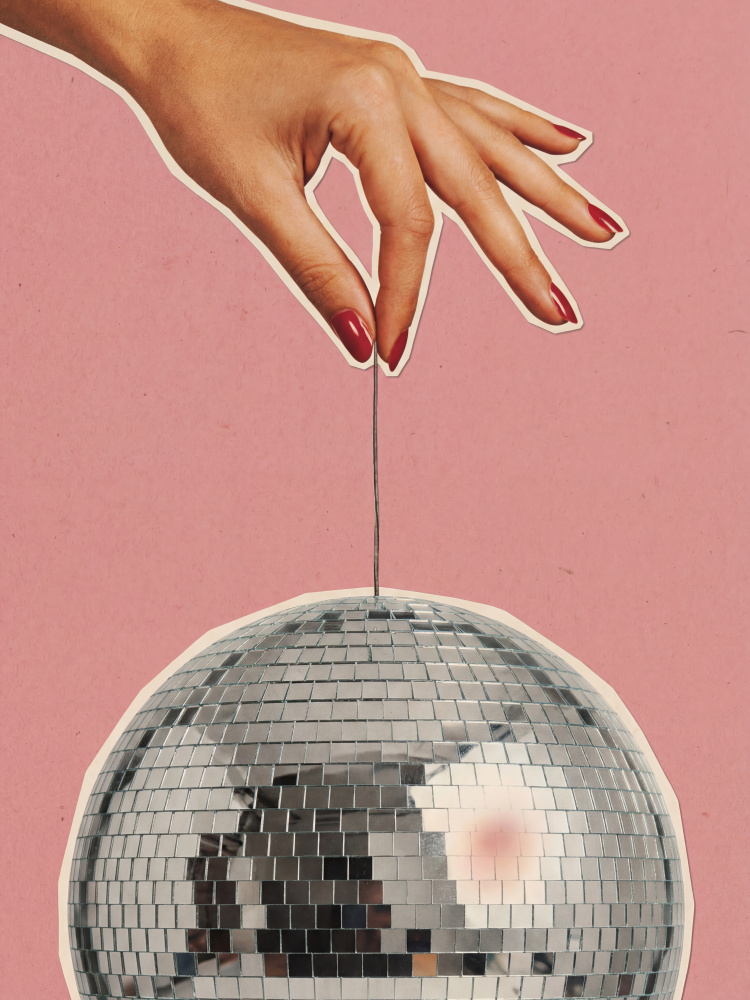 Retro Disco Hand by Andreas Magnusson — canvas wall art