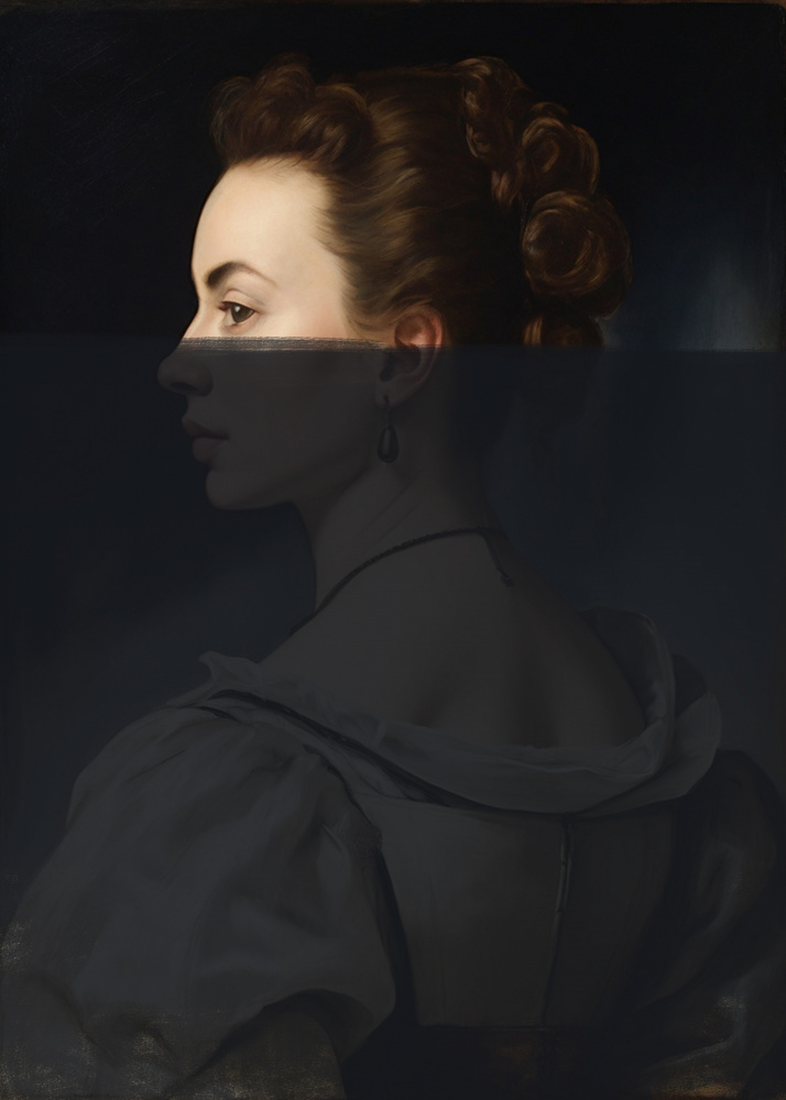 Elegant Dark Profile by The Art Concept — canvas wall art