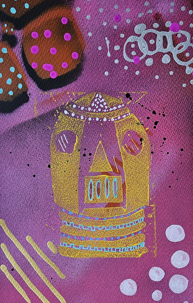 Mystical Golden Shrine by Olea Huuska — canvas wall art