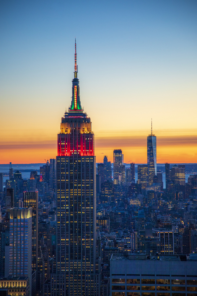 Empire State Sunset by Danny Gao — canvas wall art