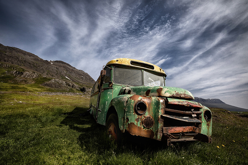 Abandoned Mountain Bus by Þorsteinn H. Ingibergsson — canvas wall art