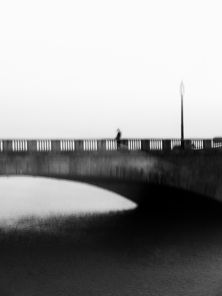 Solitary Bridge Walker by Kenta Tamura — canvas wall art