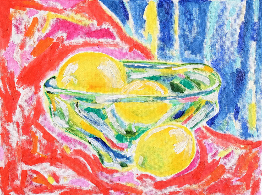 Vibrant Lemons Still Life by Tamara Jare — canvas wall art