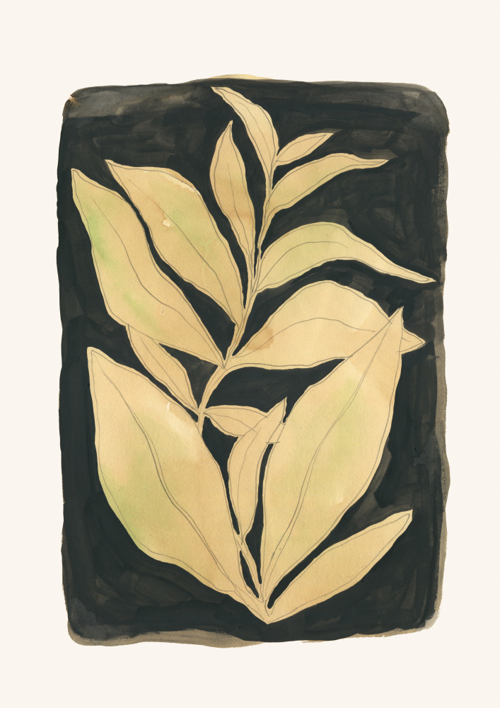 Elegant Botanical Leaves by Catalina Somolinos — canvas wall art