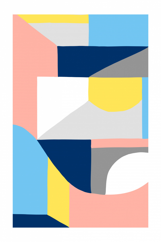 Geometric Color Blocks by Jilli Darling — canvas wall art