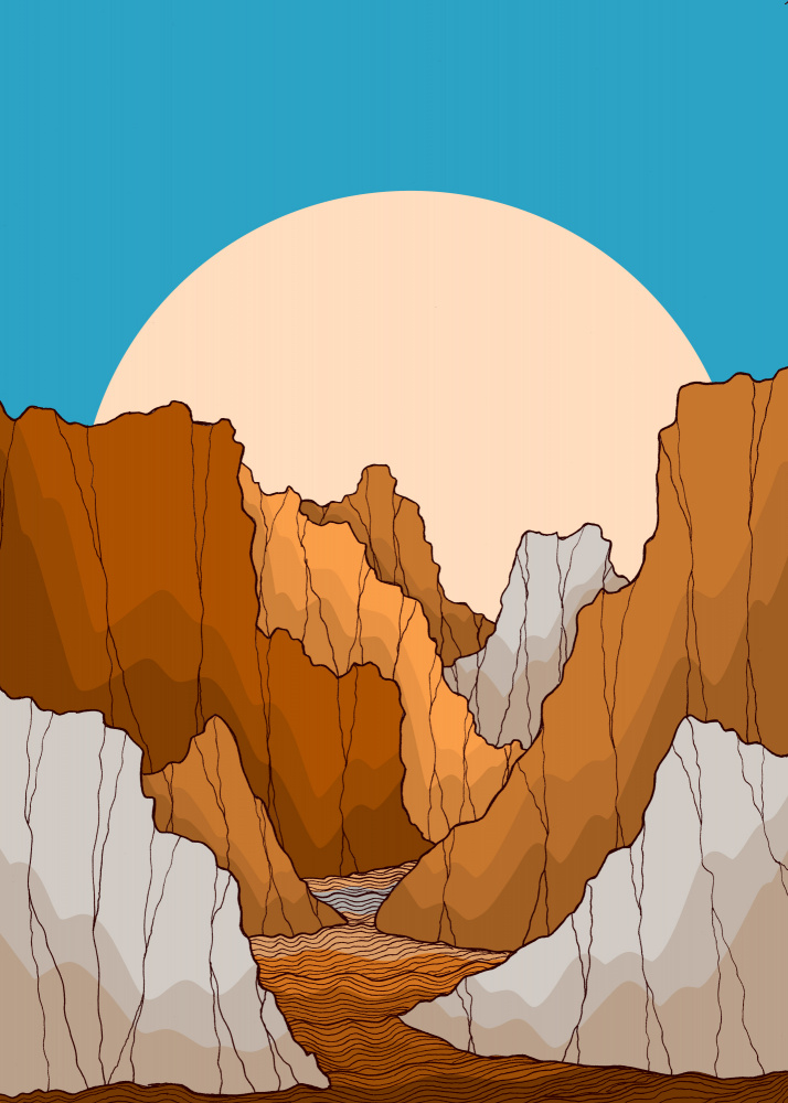 Desert Canyon Sun by Stephen Wade — canvas wall art