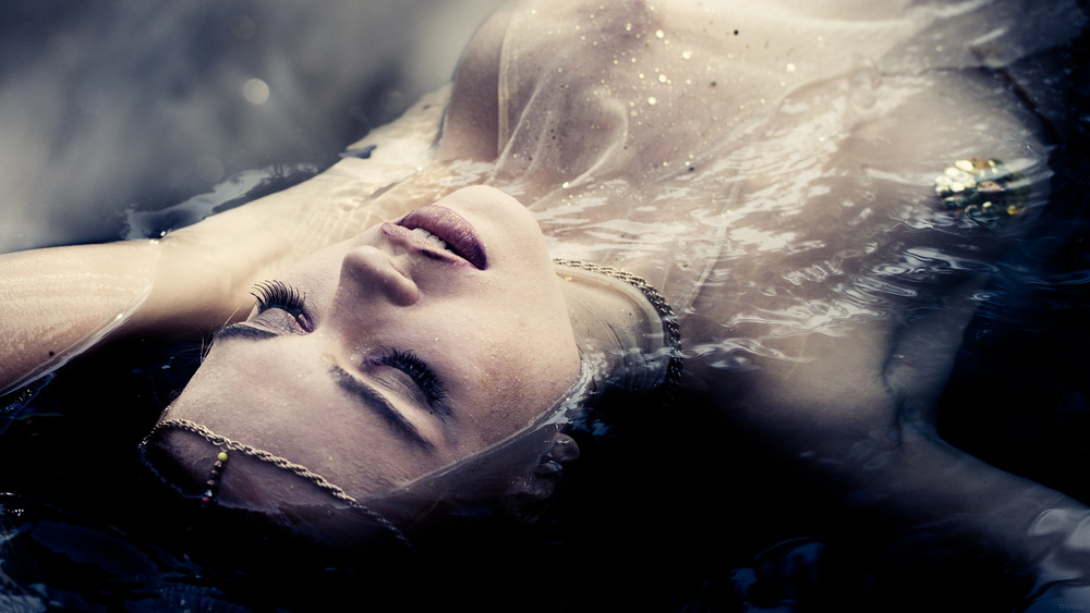 Ethereal Woman Floating by polod — canvas wall art