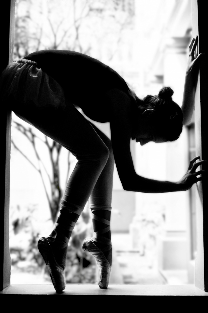 Ballet Dancer Silhouette by Melissa Osorio — canvas wall art