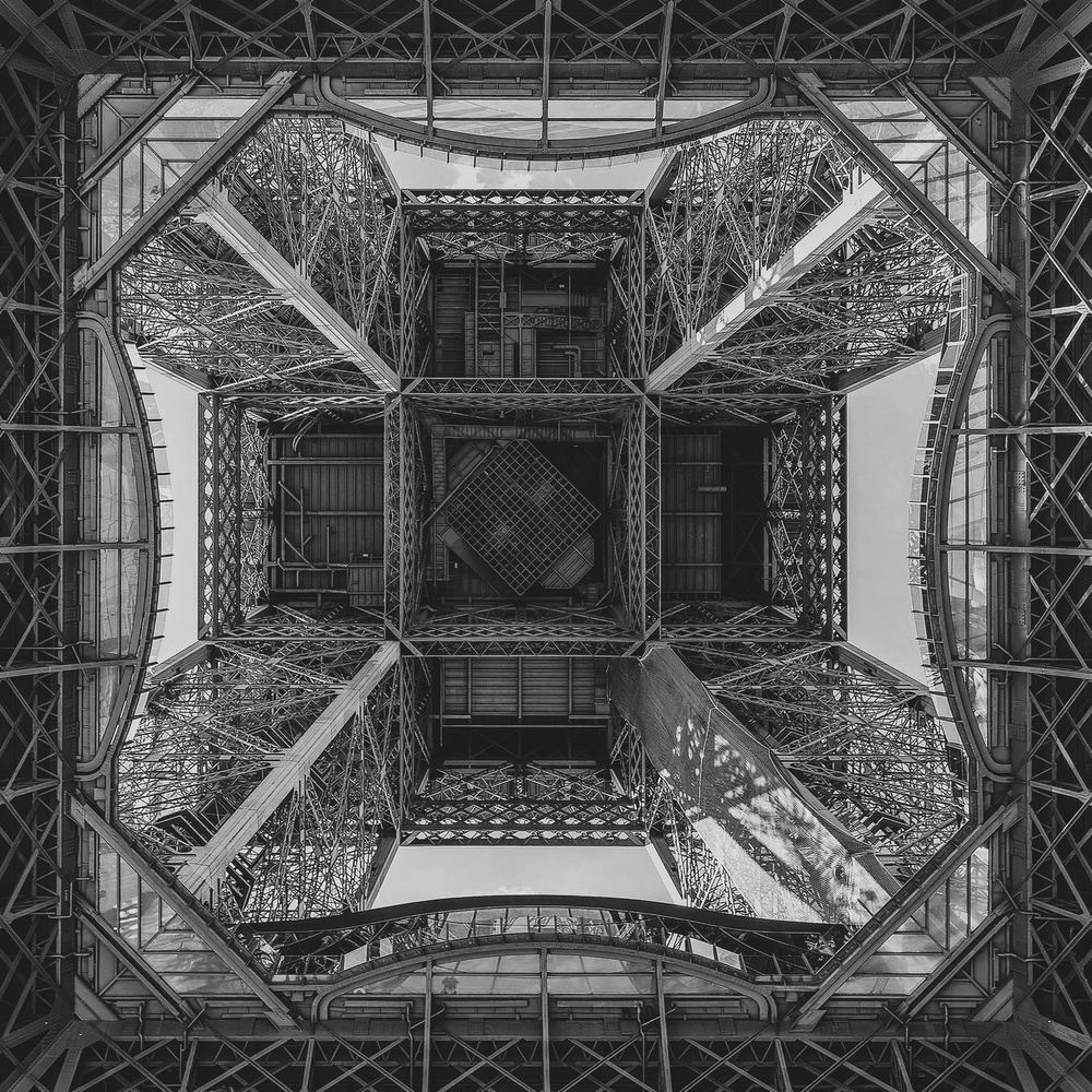 Iconic Eiffel Tower Geometry by Georges Friant — canvas wall art