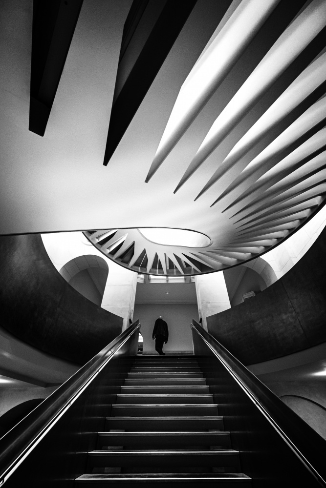 Urban Stairway Journey by Hervé Loire — canvas wall art