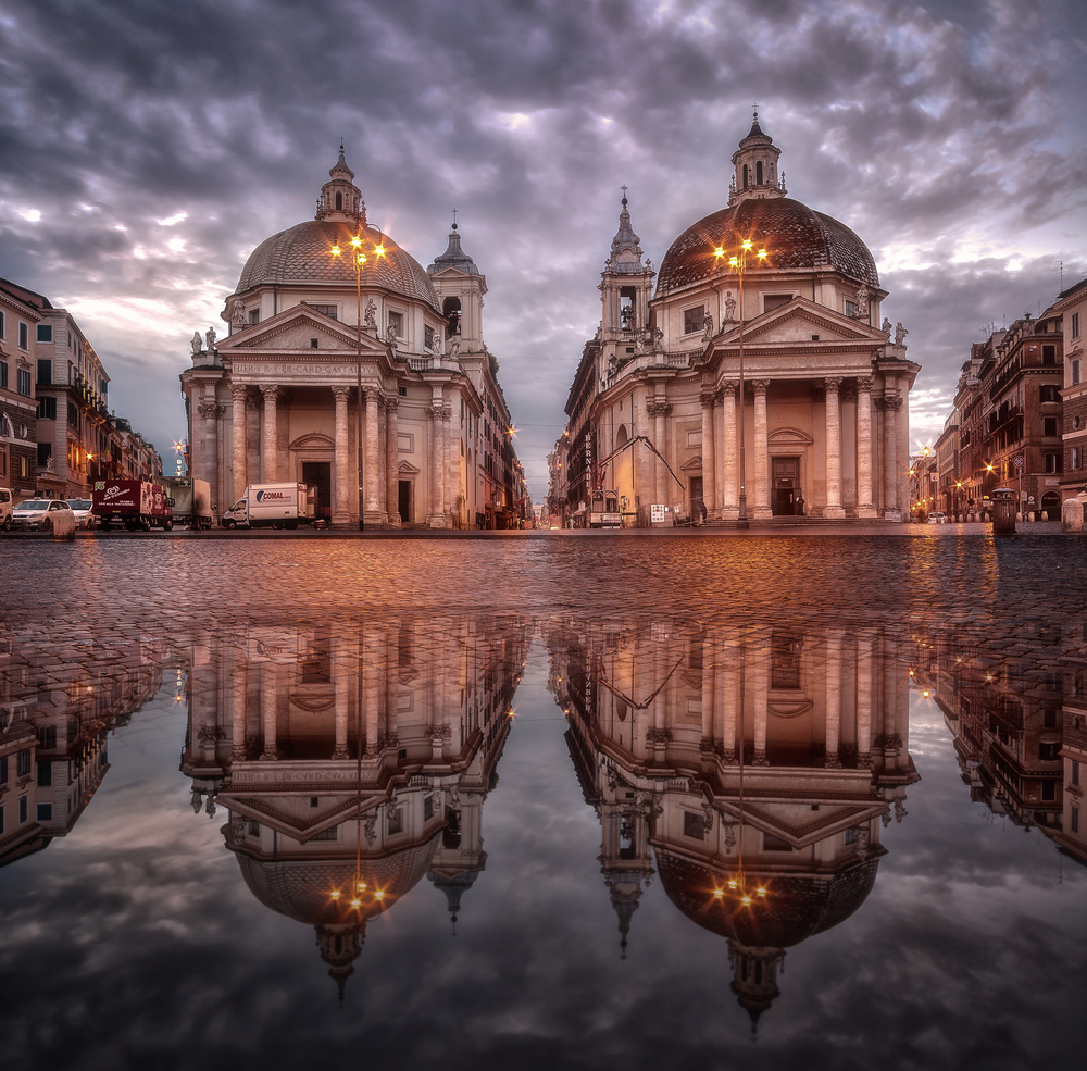 Rome Churches Reflection by Massimo Cuomo — canvas wall art