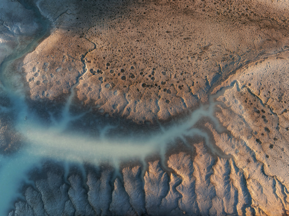 River Delta Abstract by Ales Krivec — canvas wall art