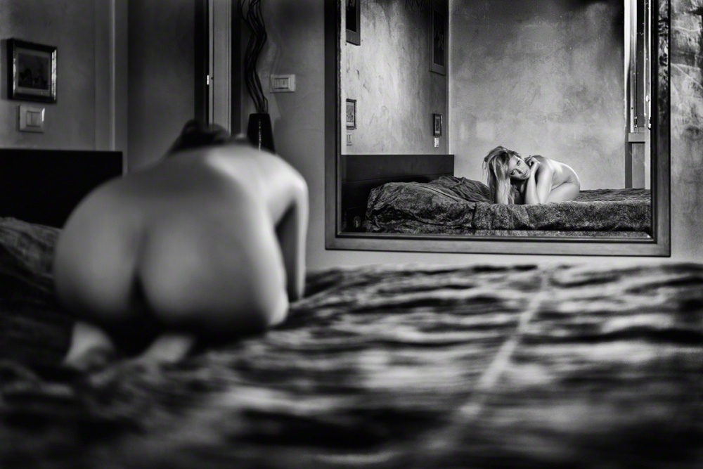 Arianna and the mirror by Fabrizio Micheli — canvas wall art