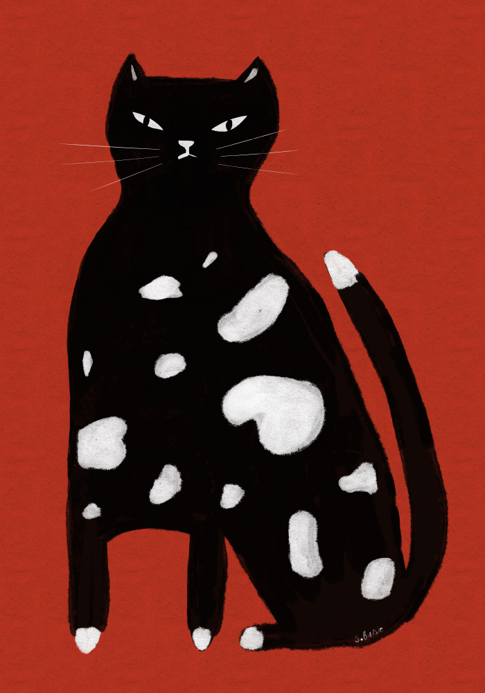 Grumpy Spotted Cat by Sharyn Bursic — canvas wall art