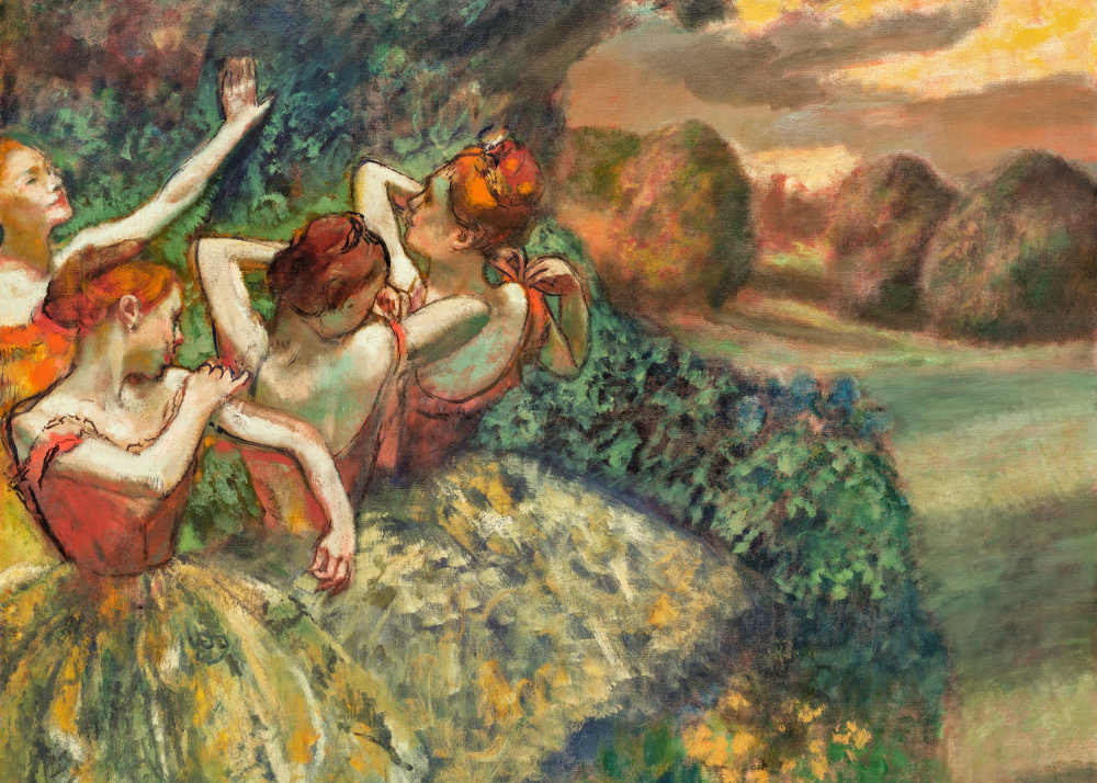 Four Dancers by Edgar Degas — canvas wall art
