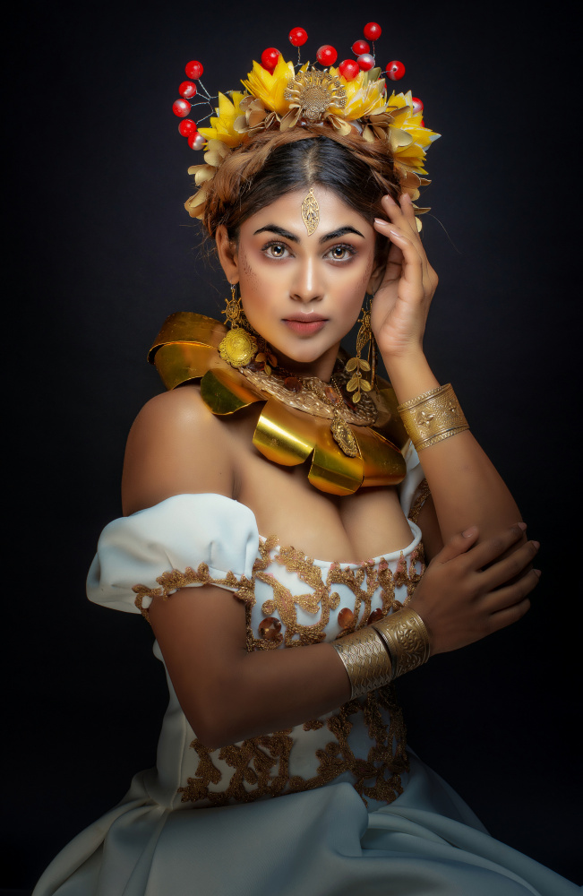 Majestic Golden Queen by DEBASISH CHATTOPADHYAY — canvas wall art