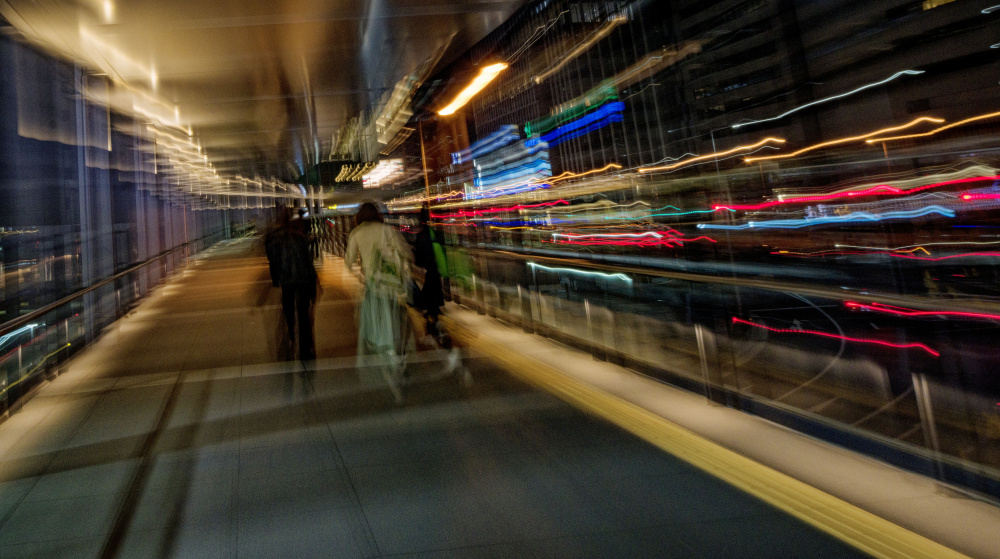 Dynamic Urban Lights by carlo borgatelli — canvas wall art