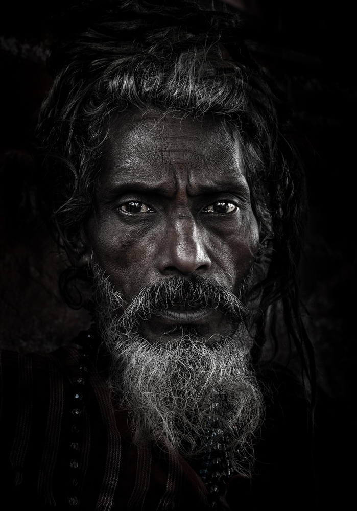Intense Gaze Elder by Elena Molina — canvas wall art
