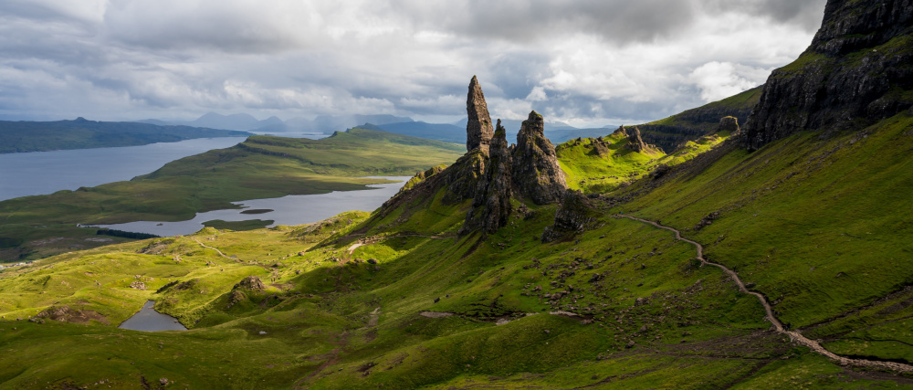 Old Man of Storr Landscape by Caroline Bomers — canvas wall art