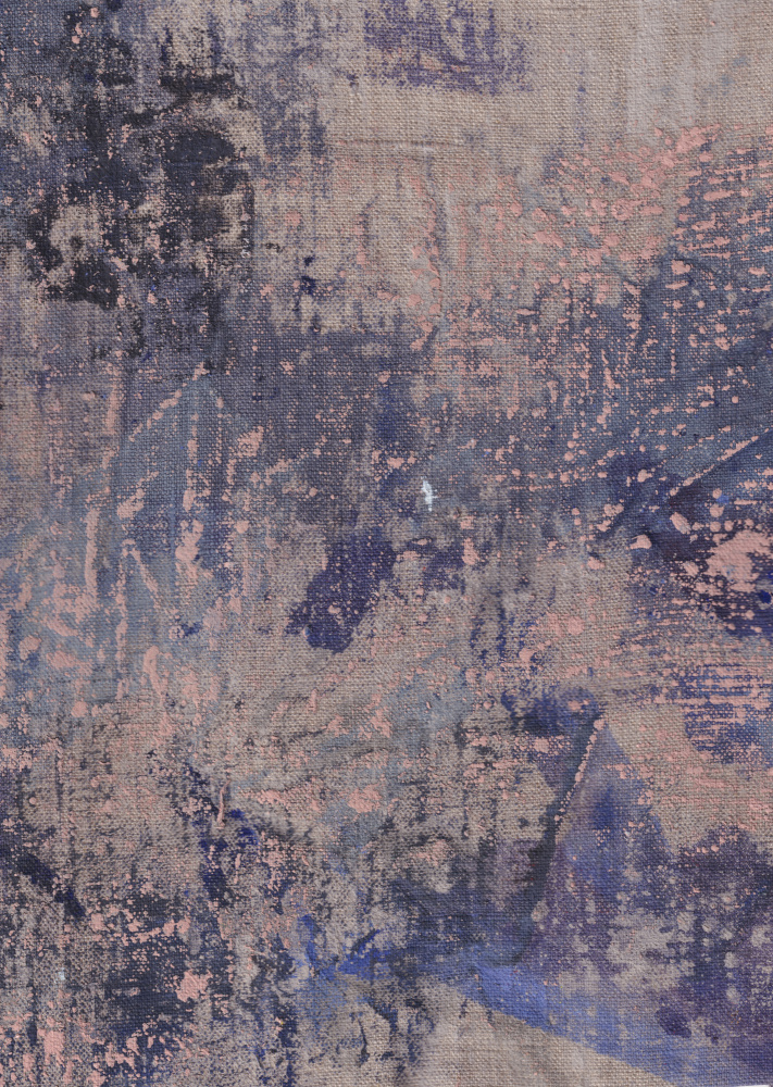 Abstract Blue Mauve by Maira Ribena — canvas wall art
