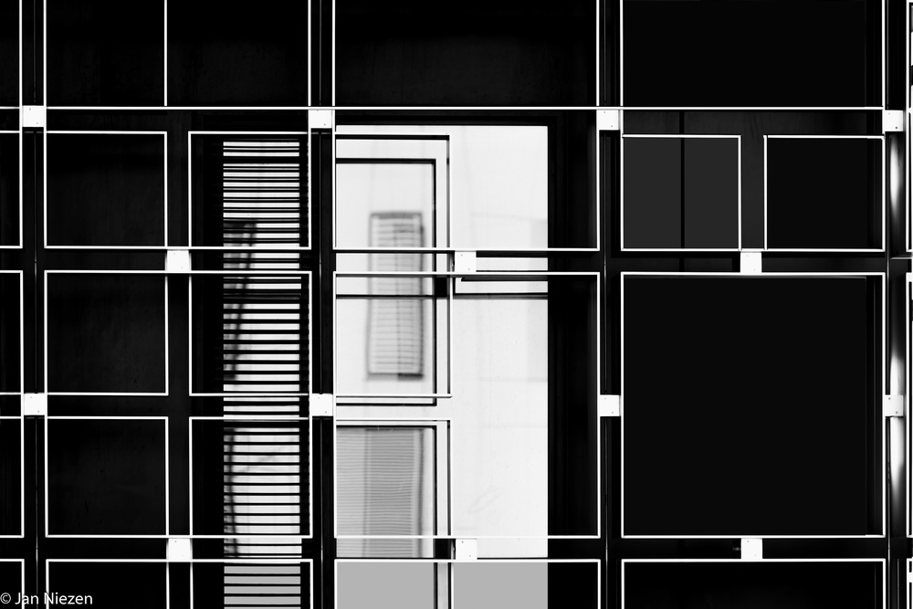 Modern Geometric Facade by Jan Niezen — canvas wall art