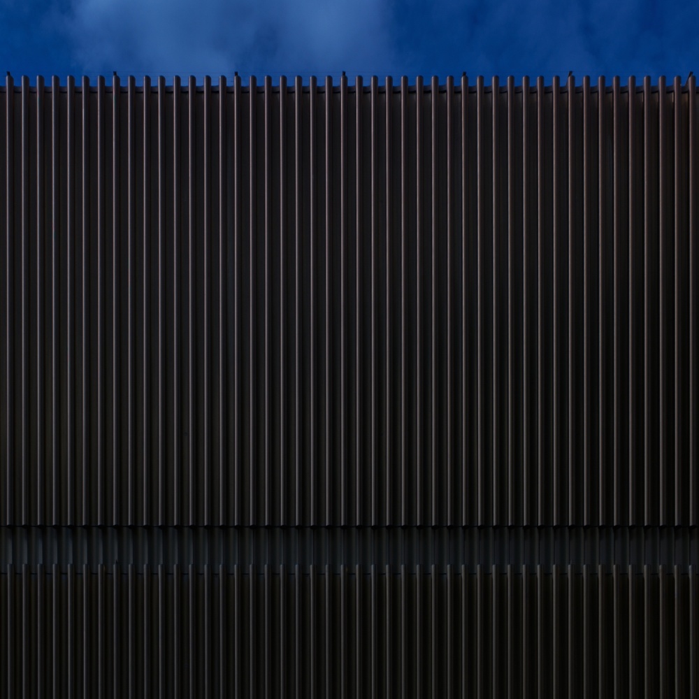 Modern Lines Blue Sky by Hans Martin Doelz — canvas wall art
