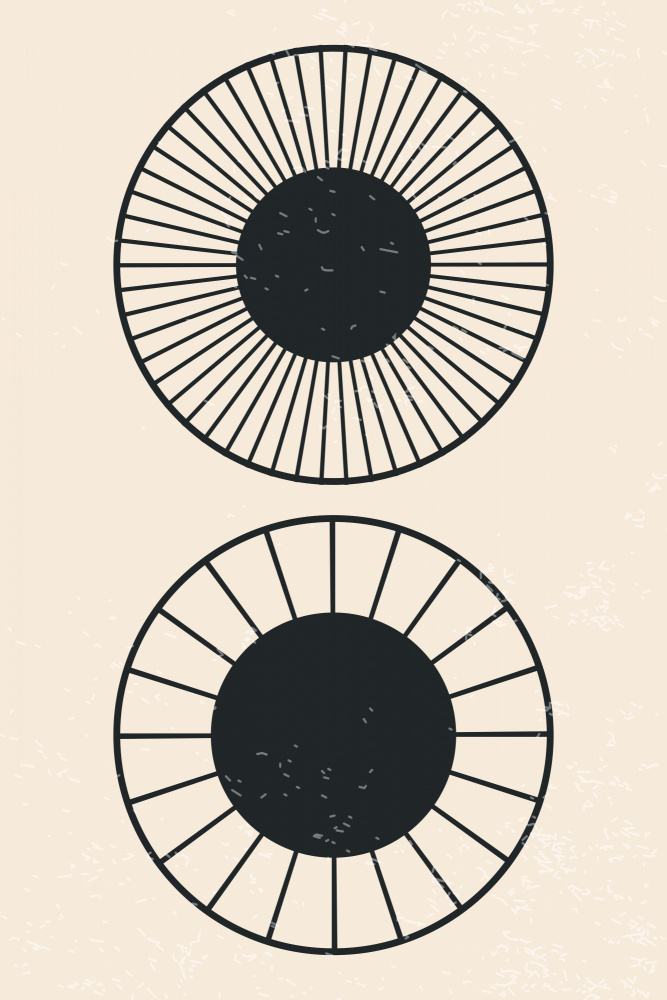 Geometric Sun Circles by jay stanley — canvas wall art