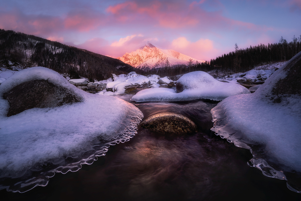 Majestic Winter Dawn by Marian Kuric QEP — canvas wall art