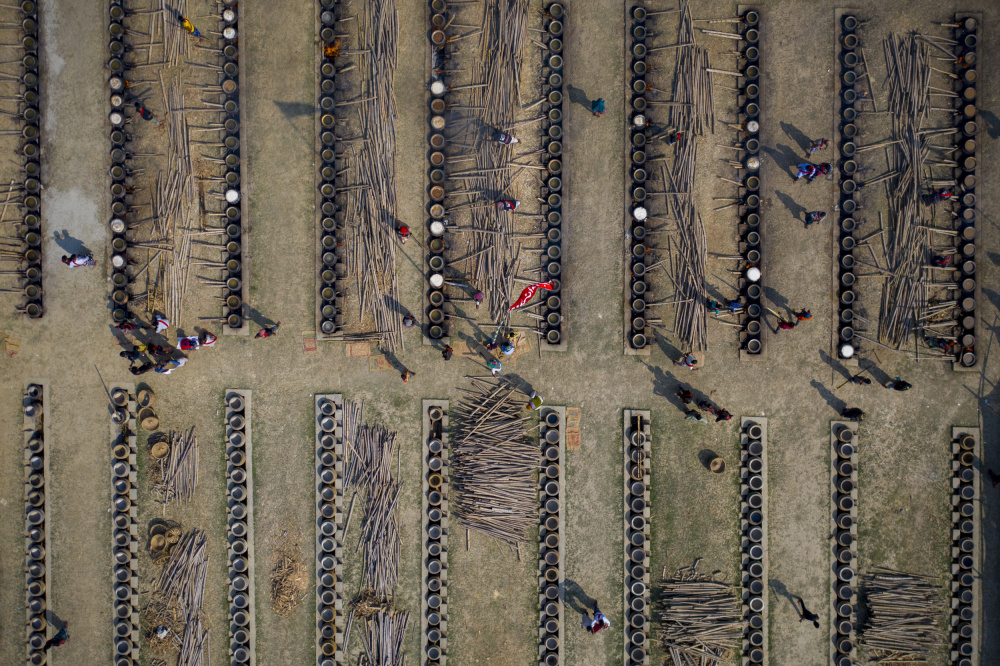 Rural Wood Processing by Azim Khan Ronnie — canvas wall art
