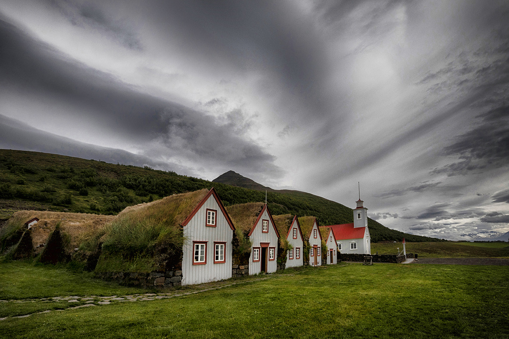 Historic Icelandic Village by Þorsteinn H. Ingibergsson — canvas wall art
