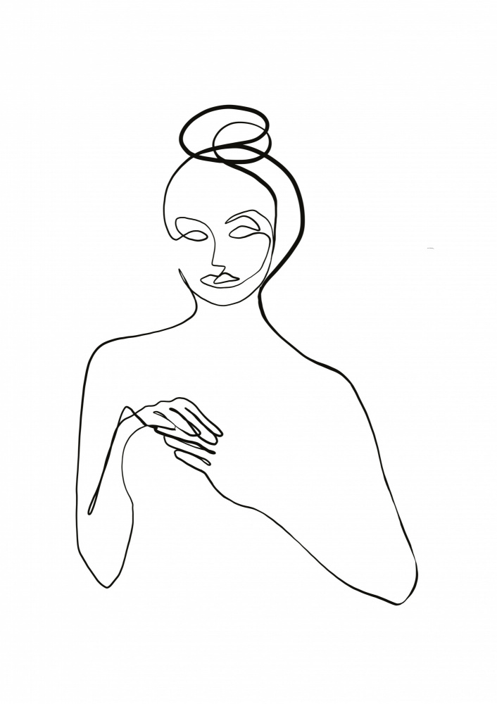 Serene Line Woman by Lila & Lola — canvas wall art