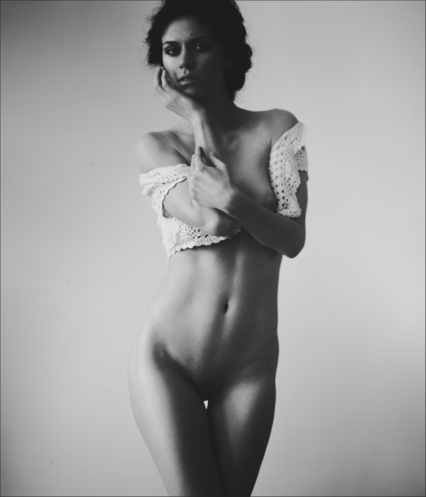 Pensive Graceful Nude by Oleksandr Pereverzov — canvas wall art