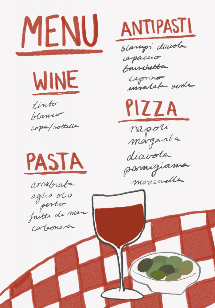 Italian Cuisine Delight by Athene Fritsch — canvas wall art