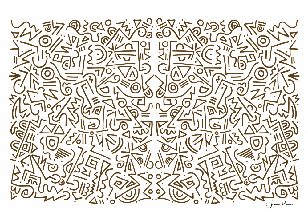 Intricate Doodle Symmetry by Jemma Morris — canvas wall art