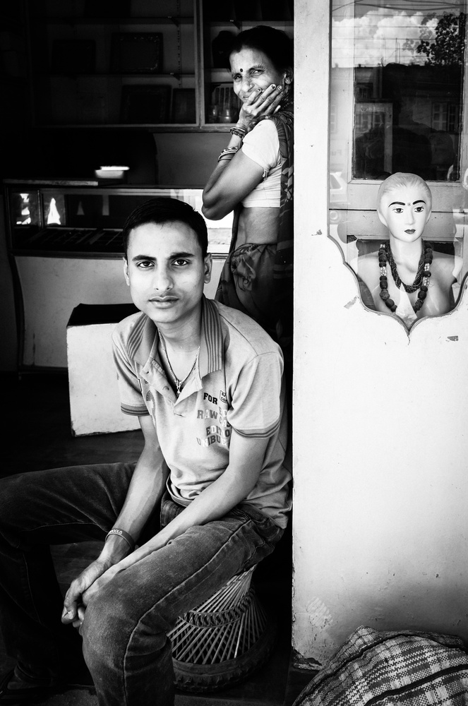 Indian Shop Portraits by TORU MATSUNAGA — canvas wall art